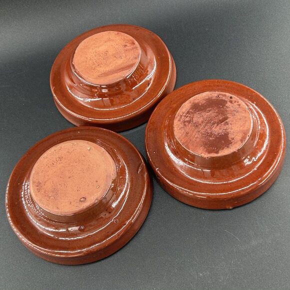 3 Moroccan Tangine Lidded Serv Pots Handcrafted Terra Cotta 5"DIA x 4.5"H x1.5"D - Picture 5 of 5
